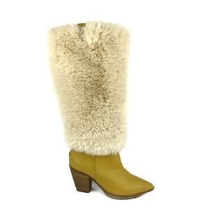 Australia Luxe Collective Lisbette Knee High Leather Fur Boot #468